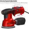 ASUPERMALL 300W Handheld Elektro Exzenterschleifer 5 Zoll 125mm Schleifteller Elektroschleifer Holzbearbeitung Möbel Auto Poliermaschine Mit Staubbox 6 Geschwindigkeitsregulierung