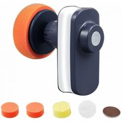 LIFCAUSAL 12-V-Autopoliermaschine Tragbare Elektrische Autopolierwachsmaschine Mit 4 Arten Von Polierscheiben 5 M Kabellänge 12000 U / Min