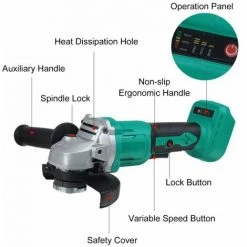 MONLY Akku-Winkelschleifer 11000 U / Min, 850 W, Bürstenloser Motor, Werkzeug, Polieren, Schleifen, Schneidemaschine Für Metall Und Holz -Poliermaschinen & Schleifmaschinen Verkaufsladen 66479010 5