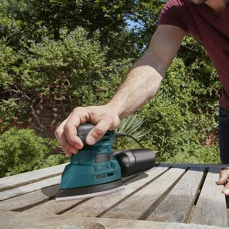 PEDY Deltaschleifer Mit Schleifpapier, 130W 12000 OPM Multischleifer Staubsammelsystem Und Staubbox, Blau 3 PEDY Deltaschleifer Mit Schleifpapier, 130W 12000 OPM Multischleifer Staubsammelsystem Und Staubbox, Blau – Bild 3