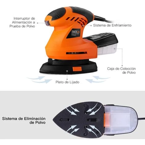 PEDY Deltaschleifer, 130W Schleifmaschine Mit 20 Pcs. Schleifpapieren, 360° Drehbares Schleifpad 3 PEDY Deltaschleifer, 130W Schleifmaschine Mit 20 Pcs. Schleifpapieren, 360° Drehbares Schleifpad – Bild 3