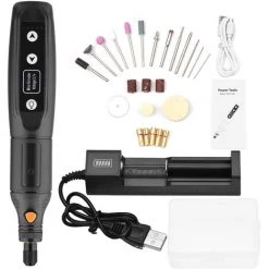 ASUPERMALL 5-Gang-Einstellung Mini-Elektro-Schleifwerkzeug-Set USB-Ladeschleifmaschine 2000mAh Wiederaufladbares Handheld-Rotationswerkzeug-Set Mit Li-Ion-Akku USB-Ladegerät Zum Jadeschnitzen Holzstanzen Metallschleifen Polieren -Poliermaschinen & Schleifmaschinen Verkaufsladen 68594013 3