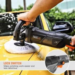 FEMOR Poliermaschine, 1500 W Polierer Mit Variabler Geschwindigkeit, LCD-Display, 180 Mm Polierteller/Polierpad/Wollscheibe, D-Griff/Zusatzhandgriff Geeignet -Poliermaschinen & Schleifmaschinen Verkaufsladen 68686616 4