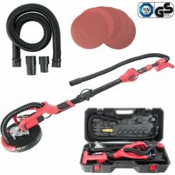 AREBOS Langhalsschleifer Deckenschleifer Wandschleifer Trockenbauschleifer 710W 225mm - Rot