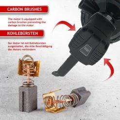 TIMBERTECH® Betonfräse - 1500 W, Mit Absaughaube, Drehzahlregelung 2500–4500 U/min, Schleiftopf: Durchmesser Der Fräse Bis 140 Mm - Betonschleifer, Sanierungsfräse, Putzfräse, Fräsmaschine Für Beton -Poliermaschinen & Schleifmaschinen Verkaufsladen 69113327 4