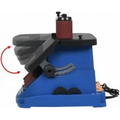 Oszillierende Spindel- Und Bandschleifmaschine 450 W Blau VidaXL -Poliermaschinen & Schleifmaschinen Verkaufsladen 8749669 4